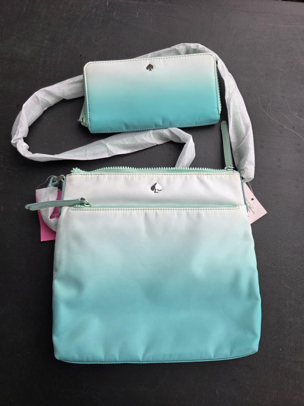 Kate Spade Ombre Aqua Crossbody Bag & Wallet Set